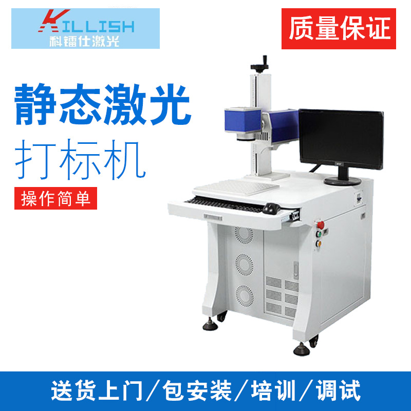 静态端泵激光喷码机 激光打码机 金属非金属材静态台式打标机 - 宁波科强标识科技有限公司
